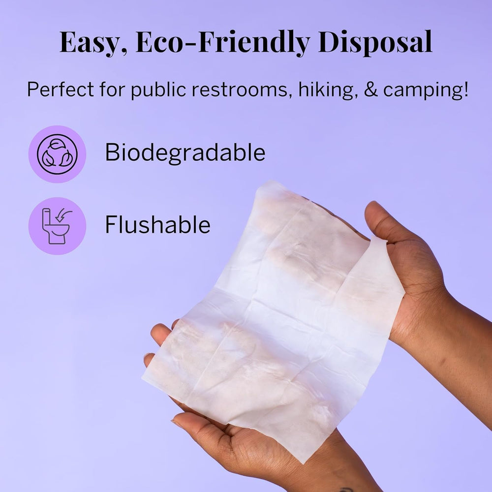 Pixie Cup unscented wipes ideal for sensitive skin users.