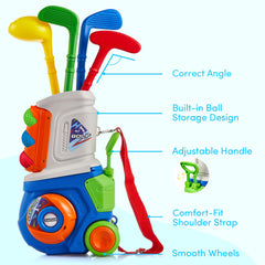 PJG Toddler Golf Set four clubs designed for safe, kid-friendly practice.