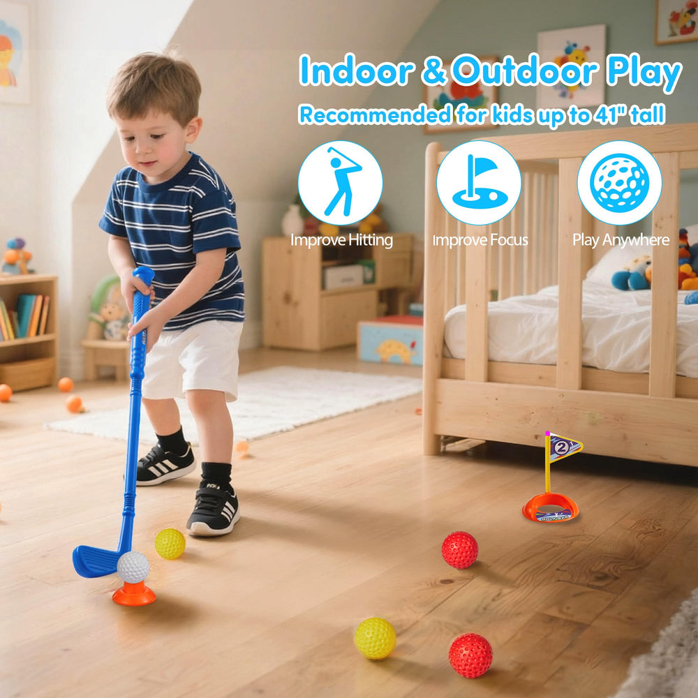 PJG Toddler Golf Set holes and flags for target practice.