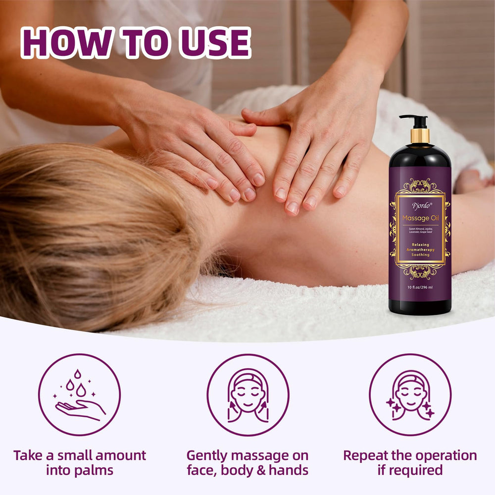 Pjordo lavender massage oil night-relaxation aids unwinding after a long day.