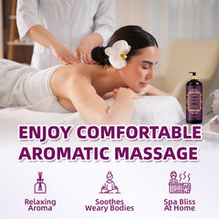 Pjordo lavender massage oil skin absorption leaves moisturized, balanced skin after use.