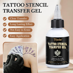 Pjordo stencil gel applied with transfer paper yields clean, efficient transfers.