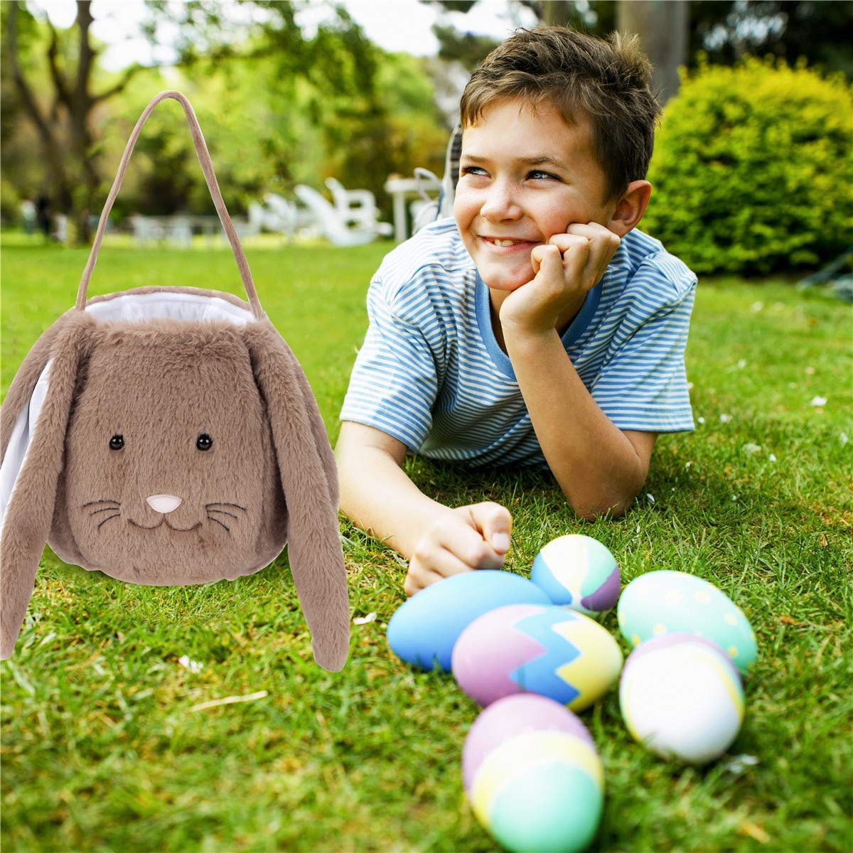 PKONEWNO Multiuse bunny basket serves as decor and storage all year