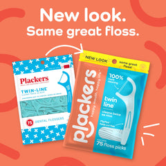 Plackers Twin-Line 150-count pack enables long-term daily flossing on the go.