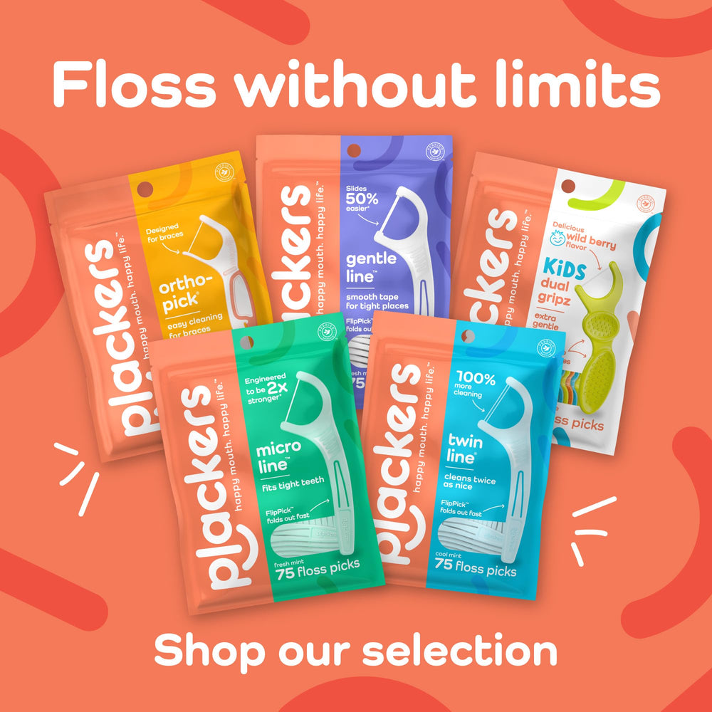 Plackers Twin-Line cool mint flavor delivers a refreshing flossing experience.