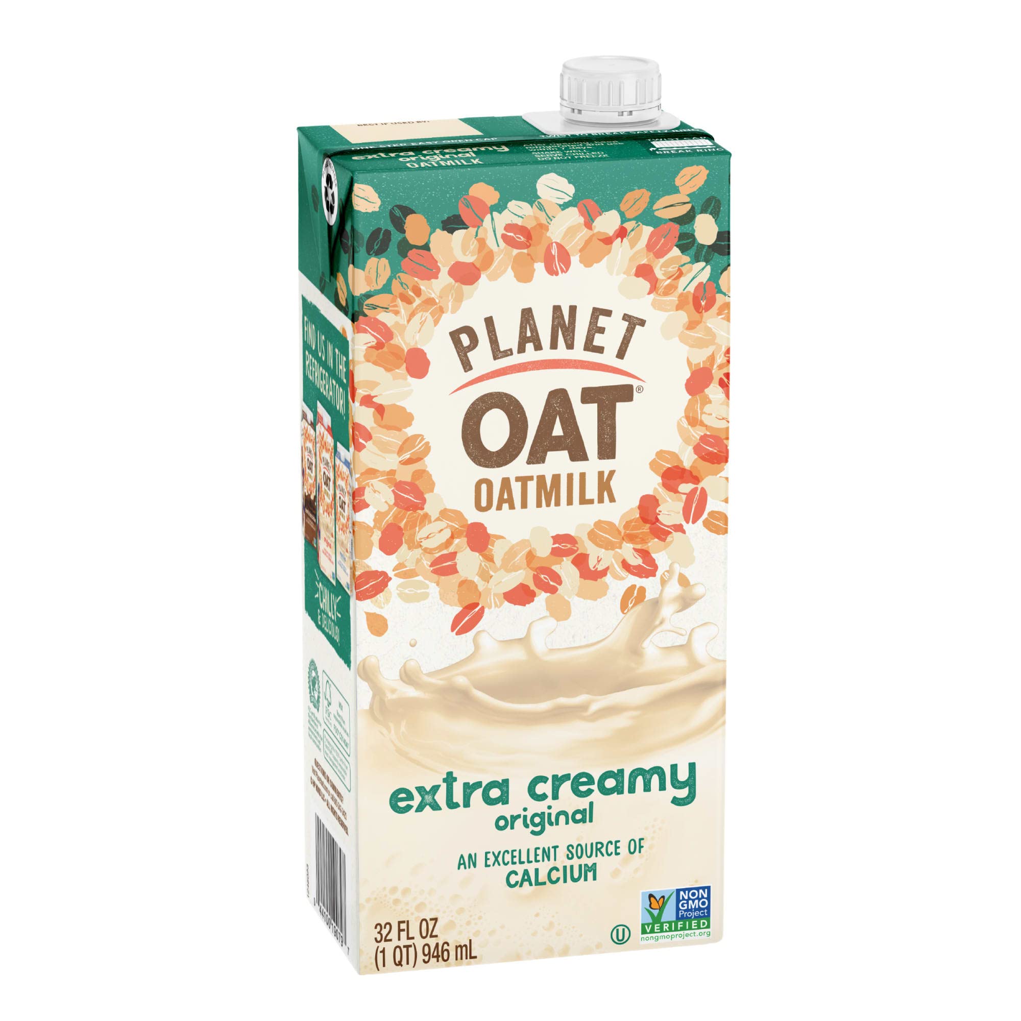 Planet Oat Oatmilk blended into a smoothie for creaminess.
