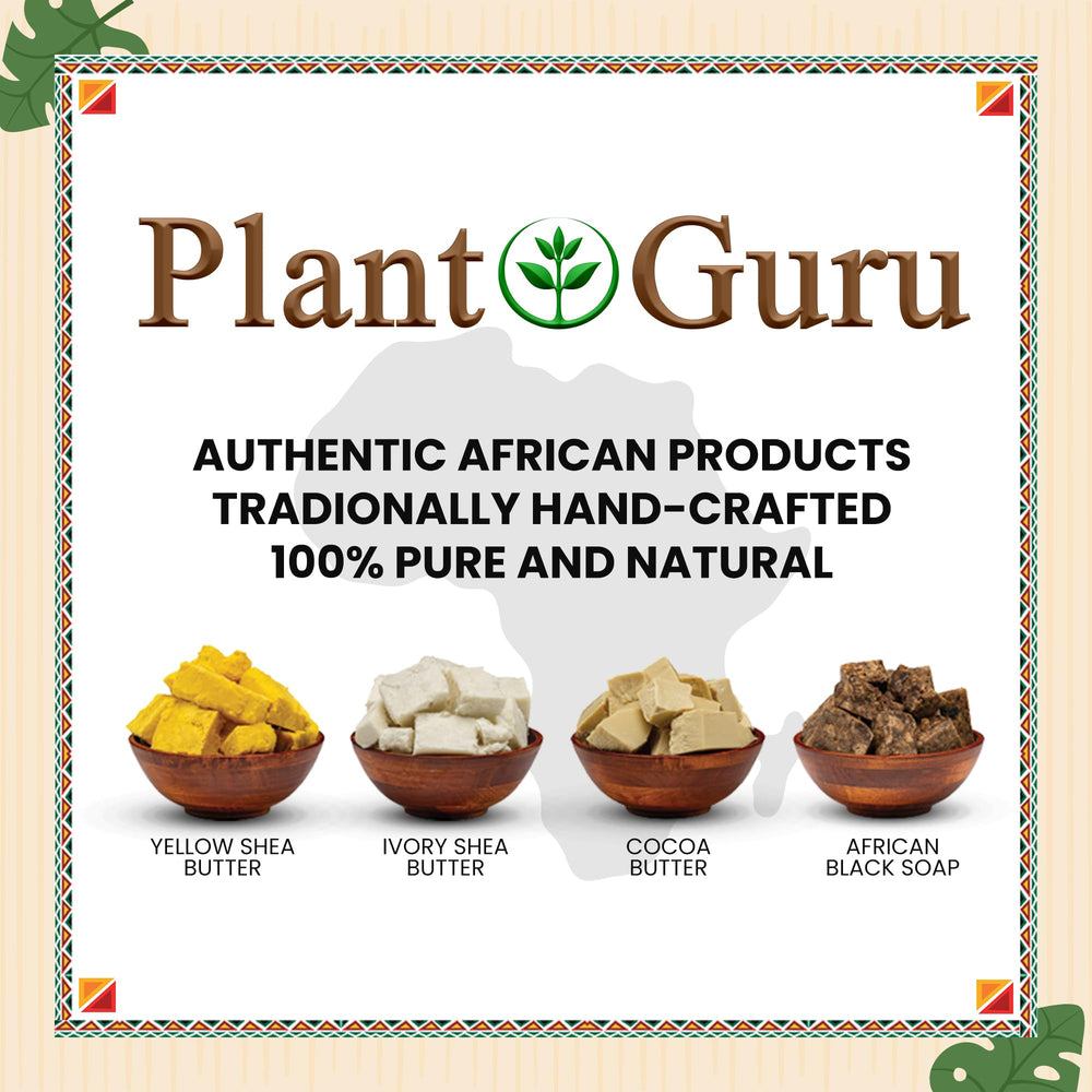 Plant Guru African Black Soap Liquid body wash application shown on skin.