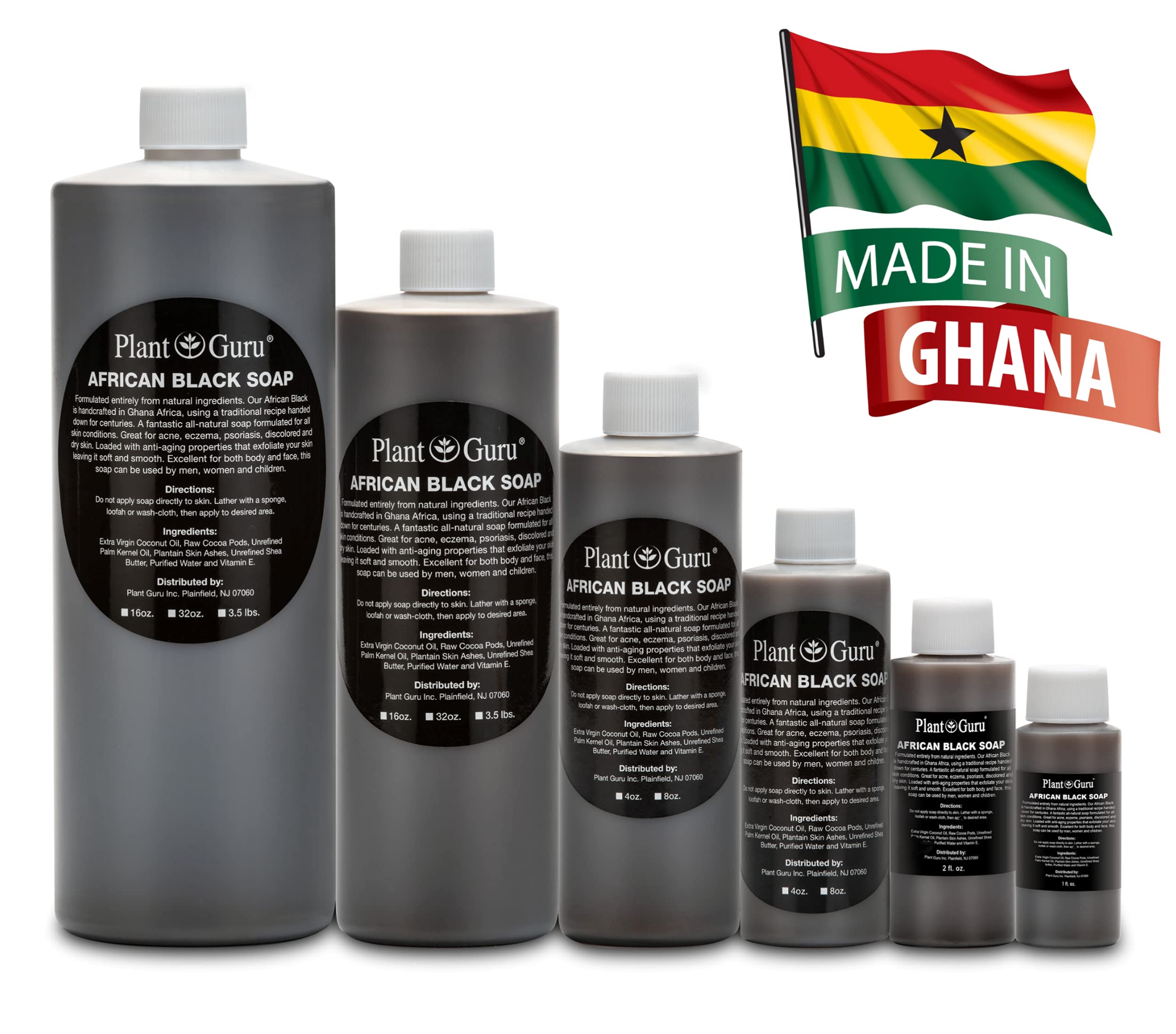 Plant Guru African Black Soap Liquid texture close-up showing rich, creamy consistency.