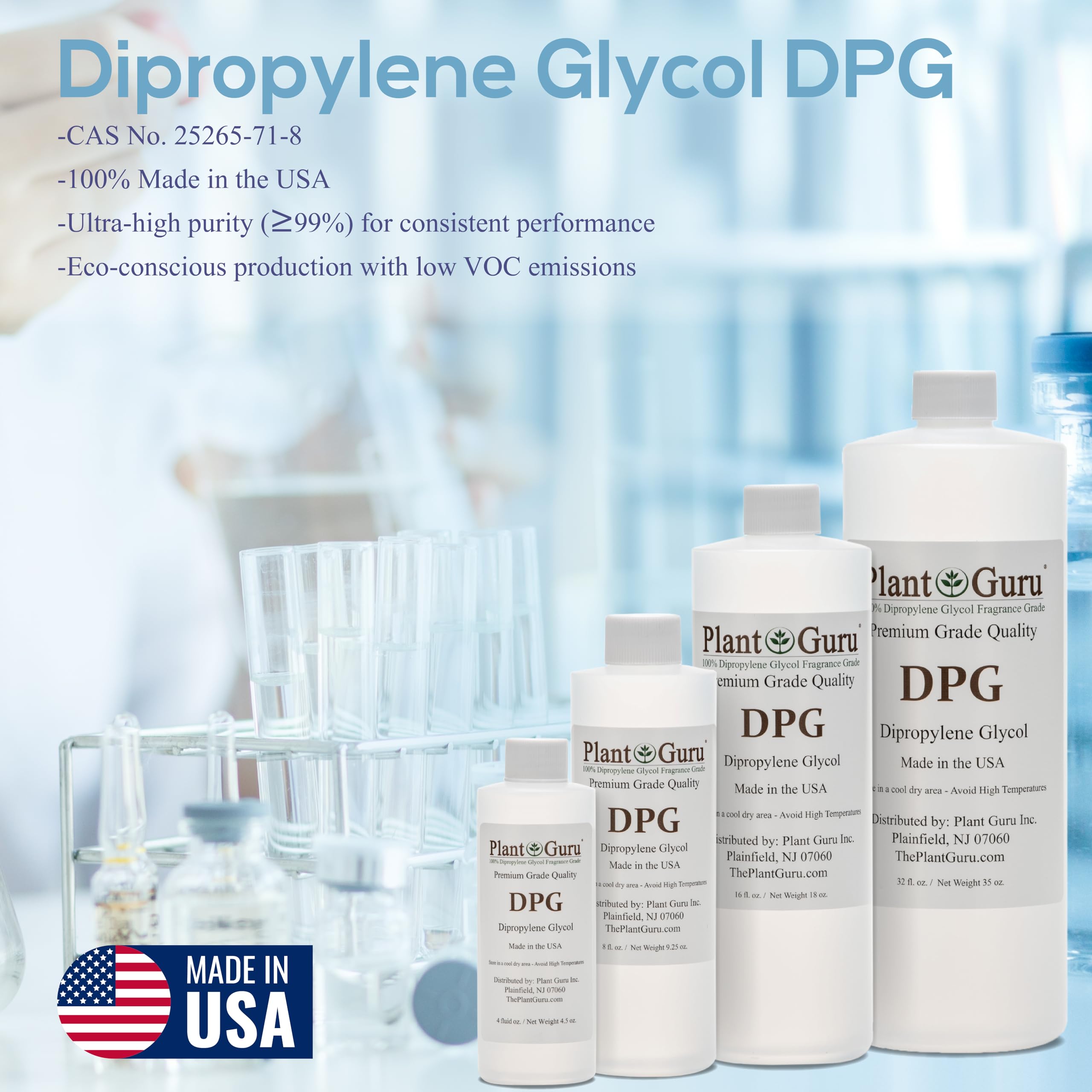 Plant Guru DPG 8 oz bottle for perfumes and fragrance blends.