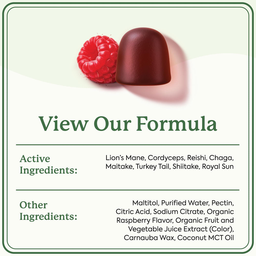 Gummies on notebook implying mood, clarity, and daily ritual.