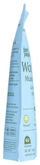 WonderFocus packaging label highlighting vegan, sugar-free formula and recyclable pouch