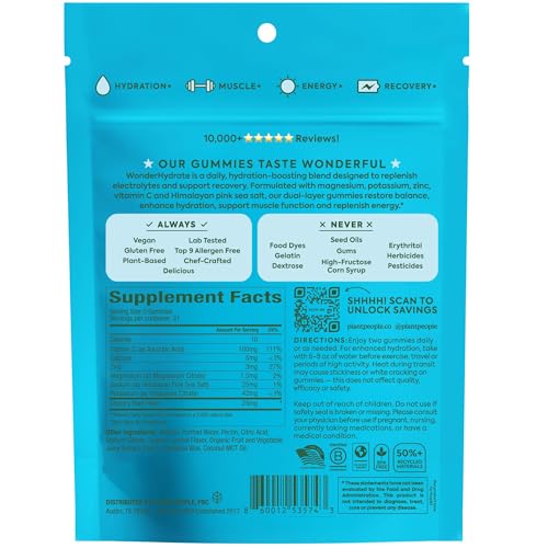 Plant People WonderHydrate allergen-free packaging signals safe daily use.