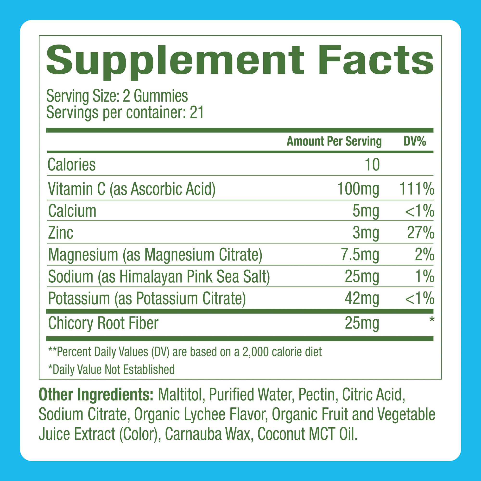Plant People WonderHydrate label emphasizes no artificial ingredients and lab-tested quality.