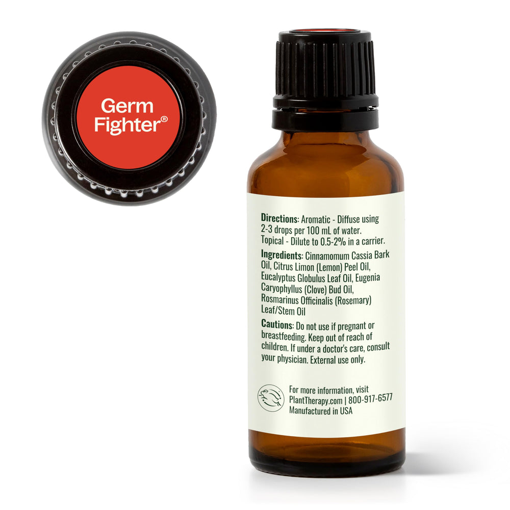Plant Therapy Germ Fighter support from certified aromatherapists is available.
