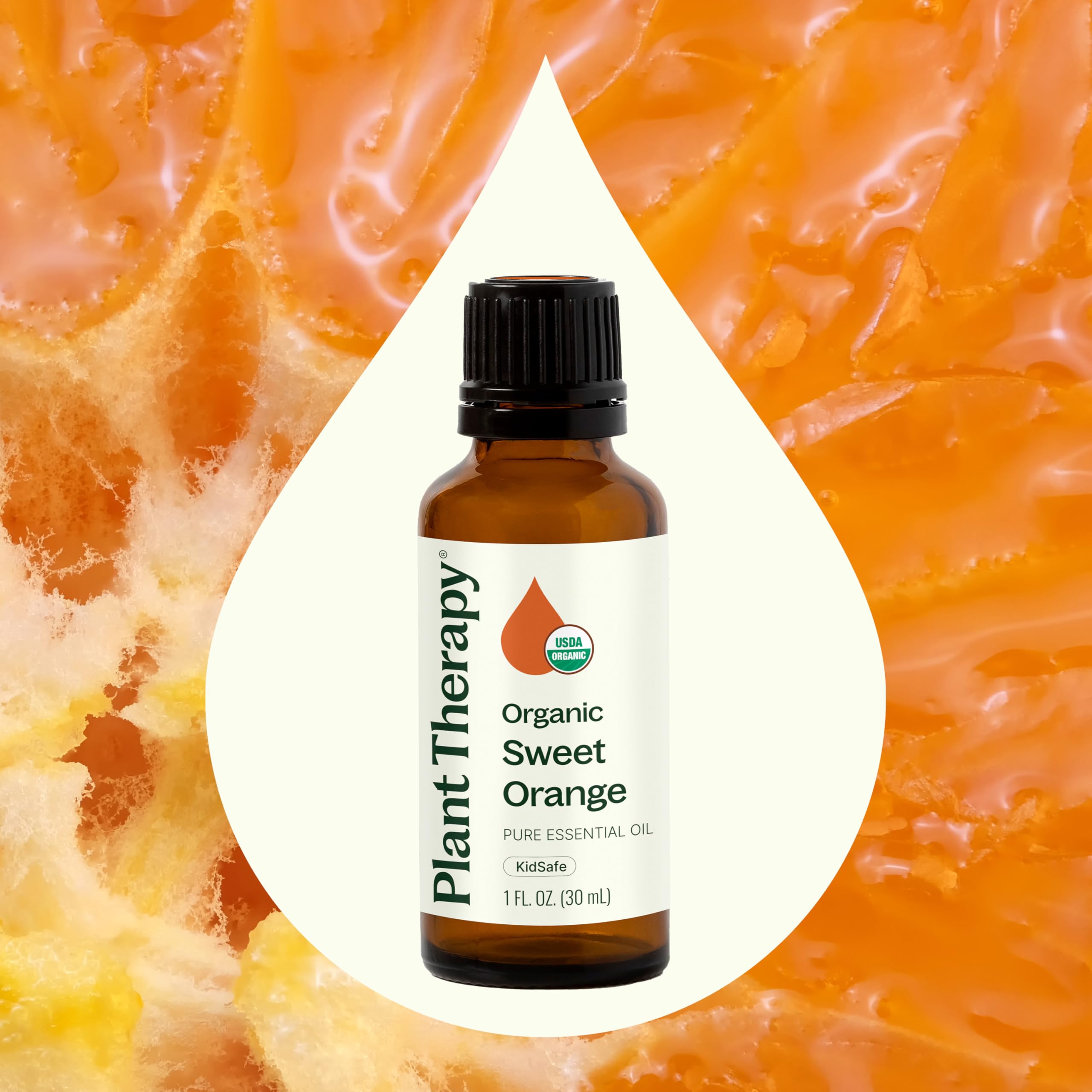 Plant Therapy Sweet Orange dropper for precise diffusion and blending.