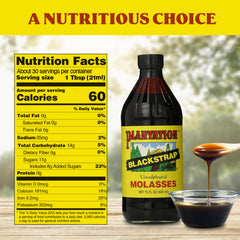 Plantation Blackstrap Molasses being poured from a bottle for sauces and marinades