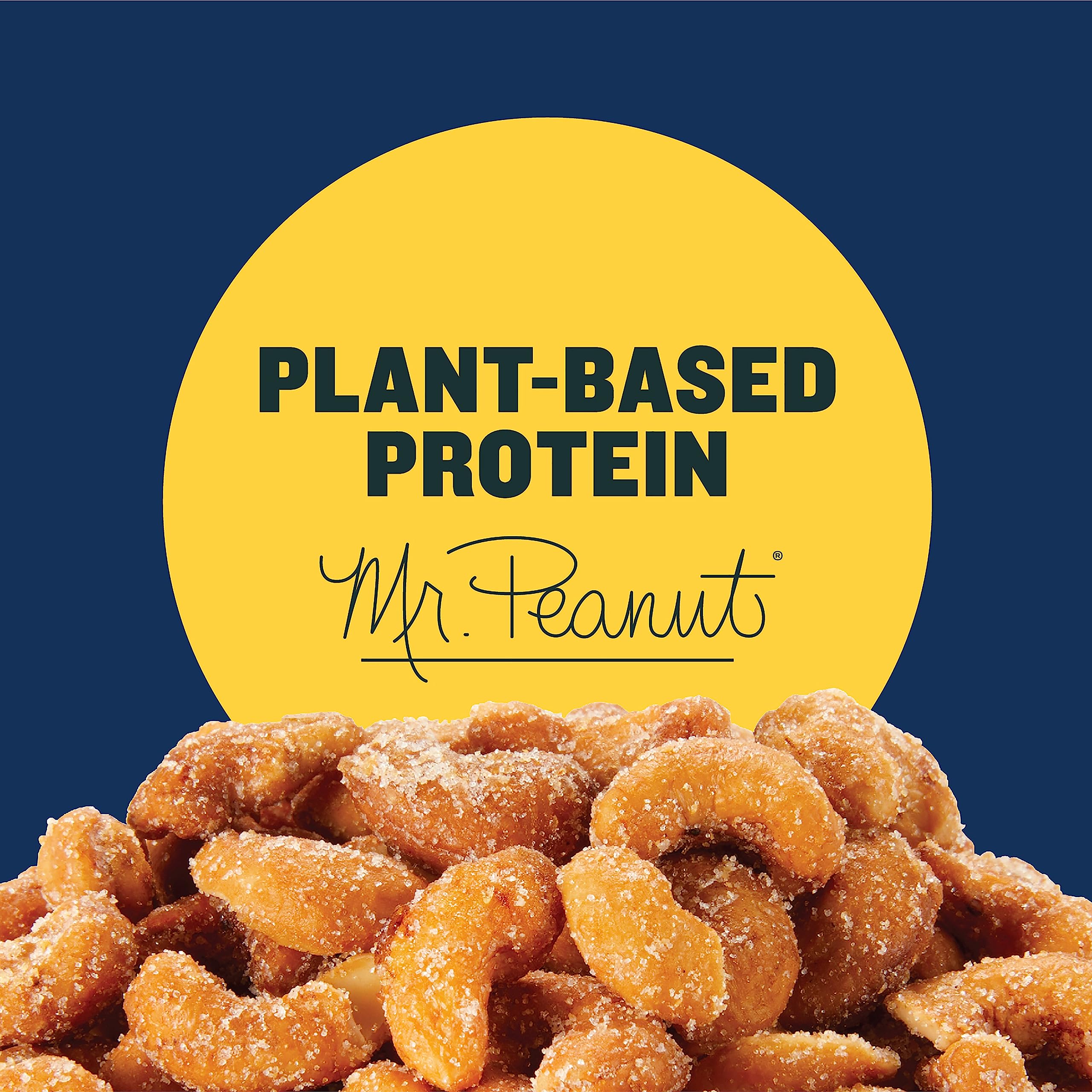 Cashews in a party-ready bowl, ideal for entertaining with PLANTERS