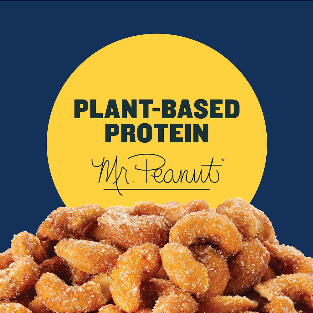 Cashews in a party-ready bowl, ideal for entertaining with PLANTERS