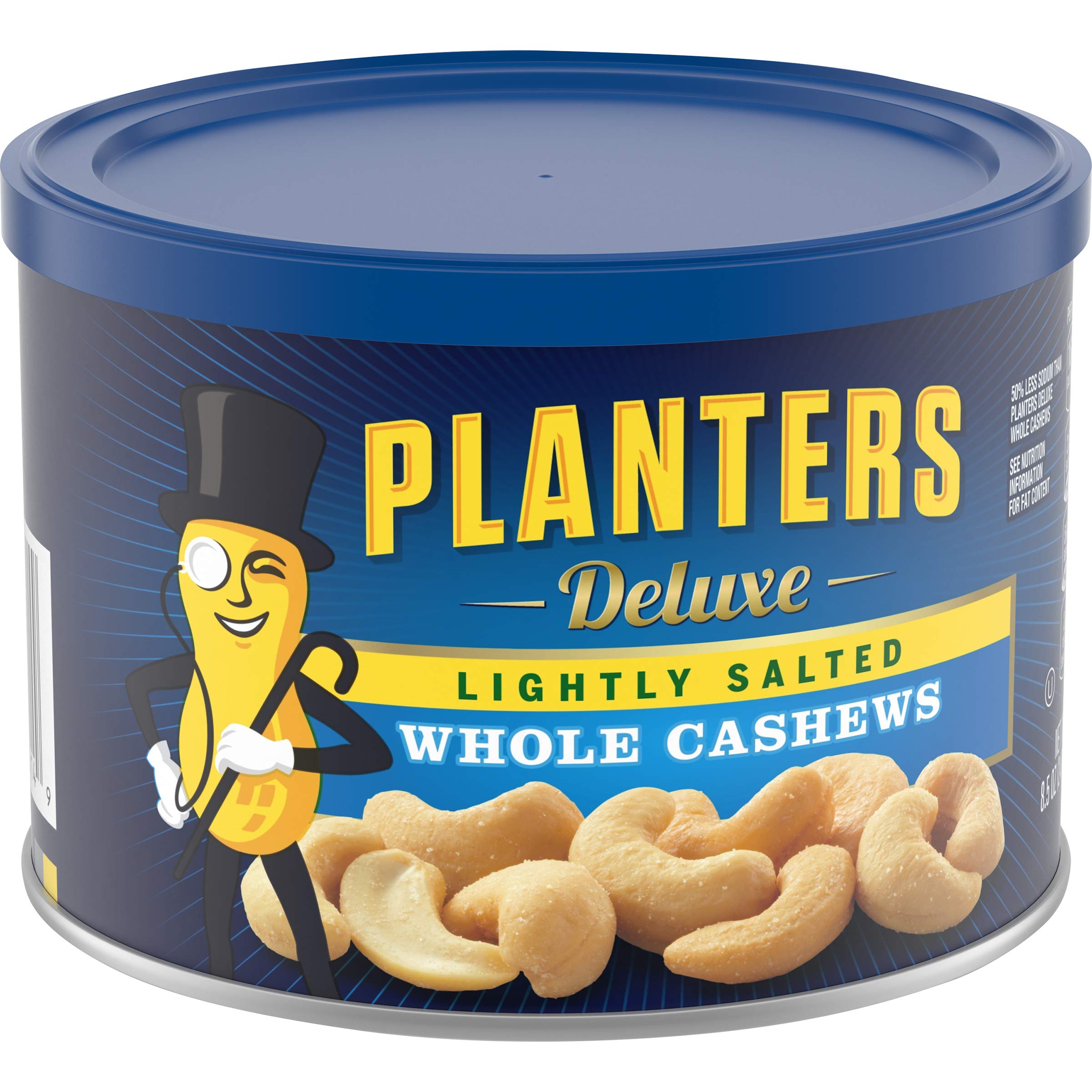 Planters cashews feature crunchy texture and rich flavor ideal for sharing.