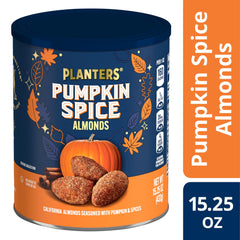Planters Pumpkin Spice Almonds California almonds roasted for rich texture.