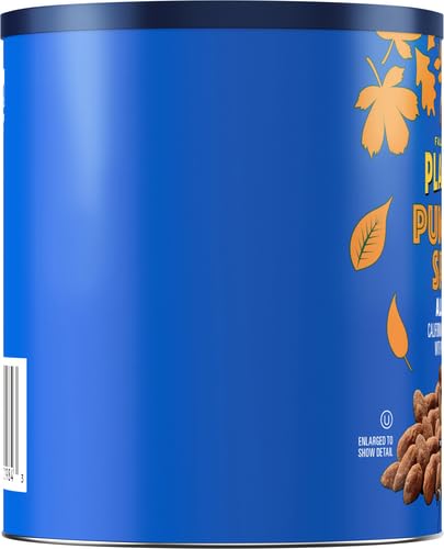 Planters Pumpkin Spice Almonds resealable container keeps crunch fresh.