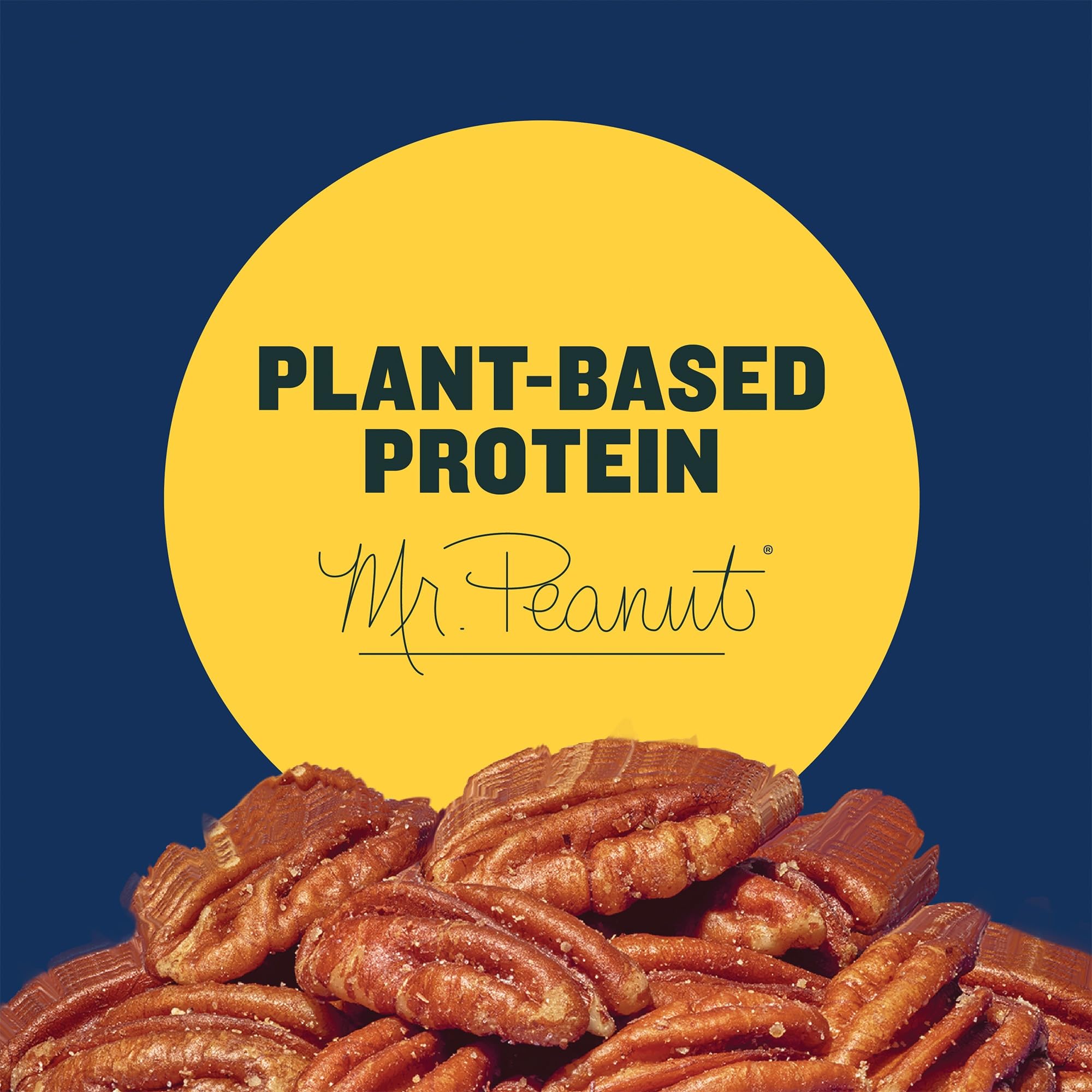 Planters Roasted Pecans sea salt seasoning on each piece