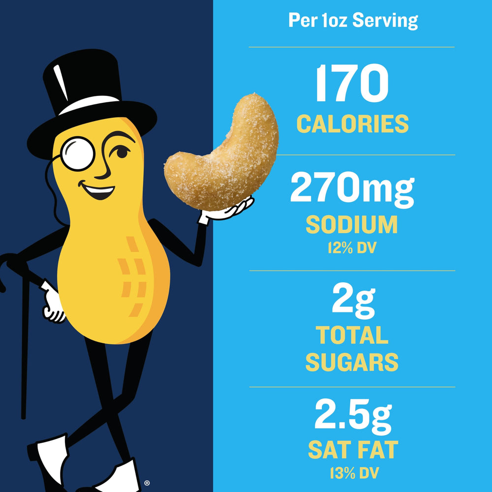 Planters Salt & Vinegar cashews on a party tray for shareable snacking.