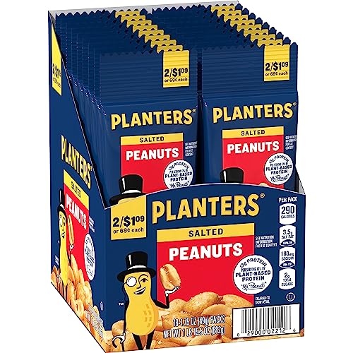 Close-up of Planters Salted Peanuts showing roasted, salted texture