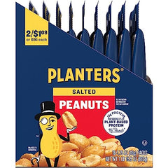 Planters Salted Peanuts single-serve bag in a gym bag for on-the-go