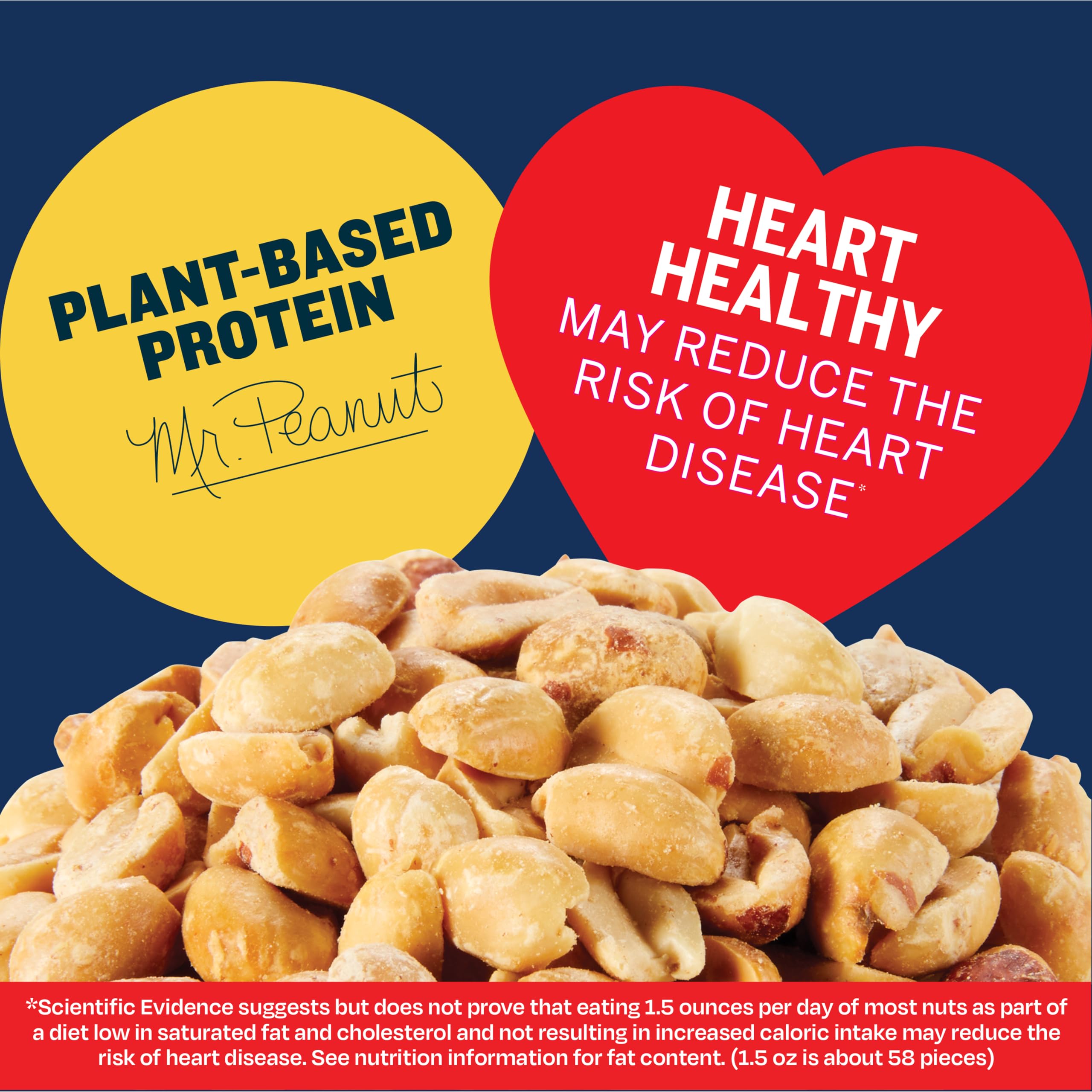 Planters unsalted dry roasted peanuts snack-serve portion ideal for gatherings.