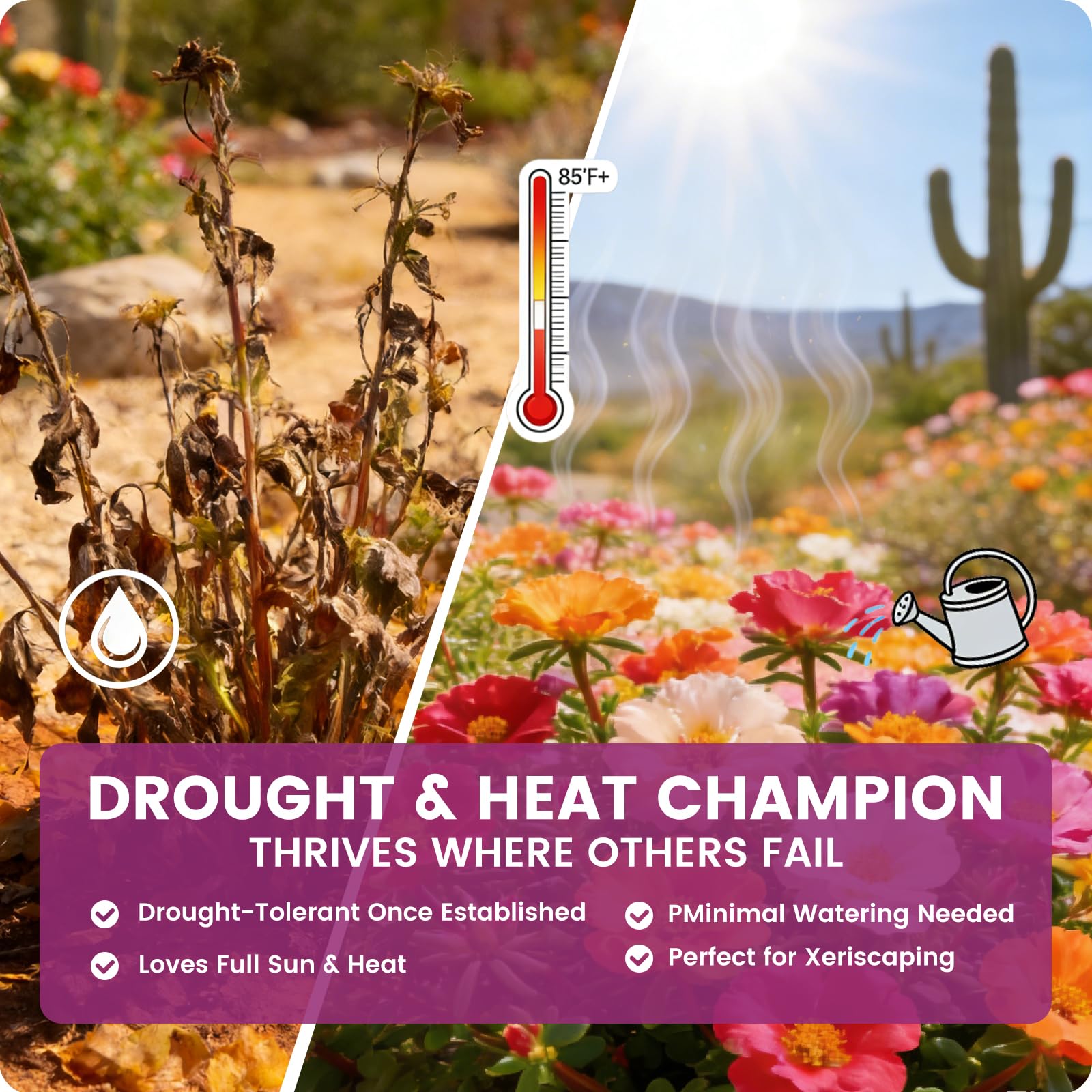 PLANTMEW drought-tolerant moss rose for hot, dry gardens
