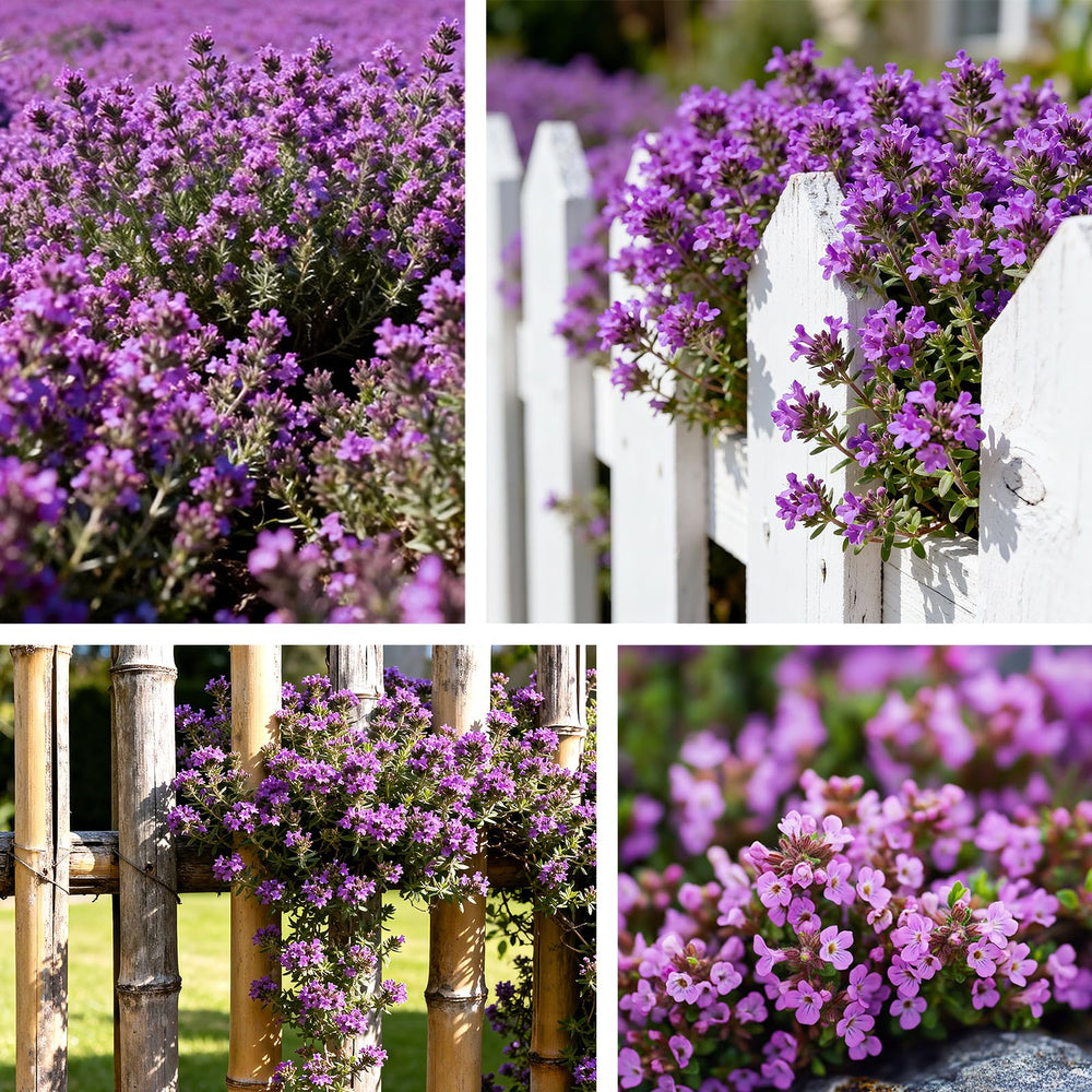 PlantMew fragrant thyme in sunlit garden creating pleasant scents.