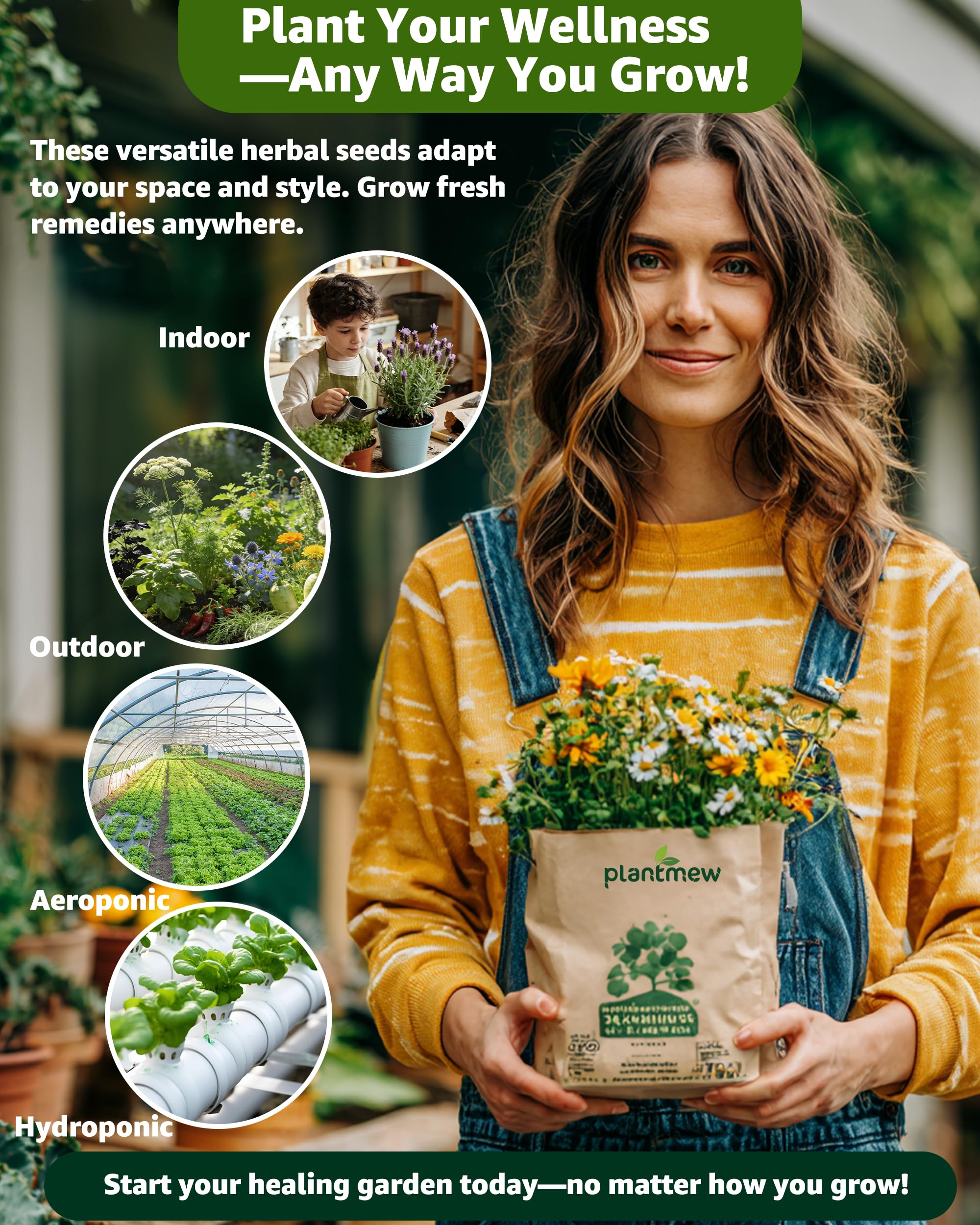 PLANTMEW mugwort seeds for aromatic, traditional tea blends.