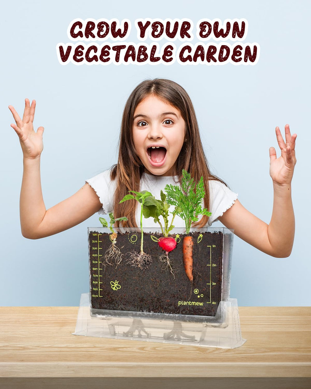 PlantMeW Root Viewer includes colorful stickers to label seedlings