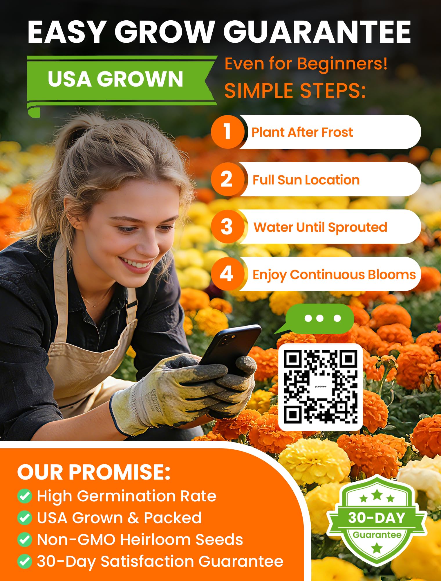 PlantMew USA-grown seeds help ensure reliable germination.