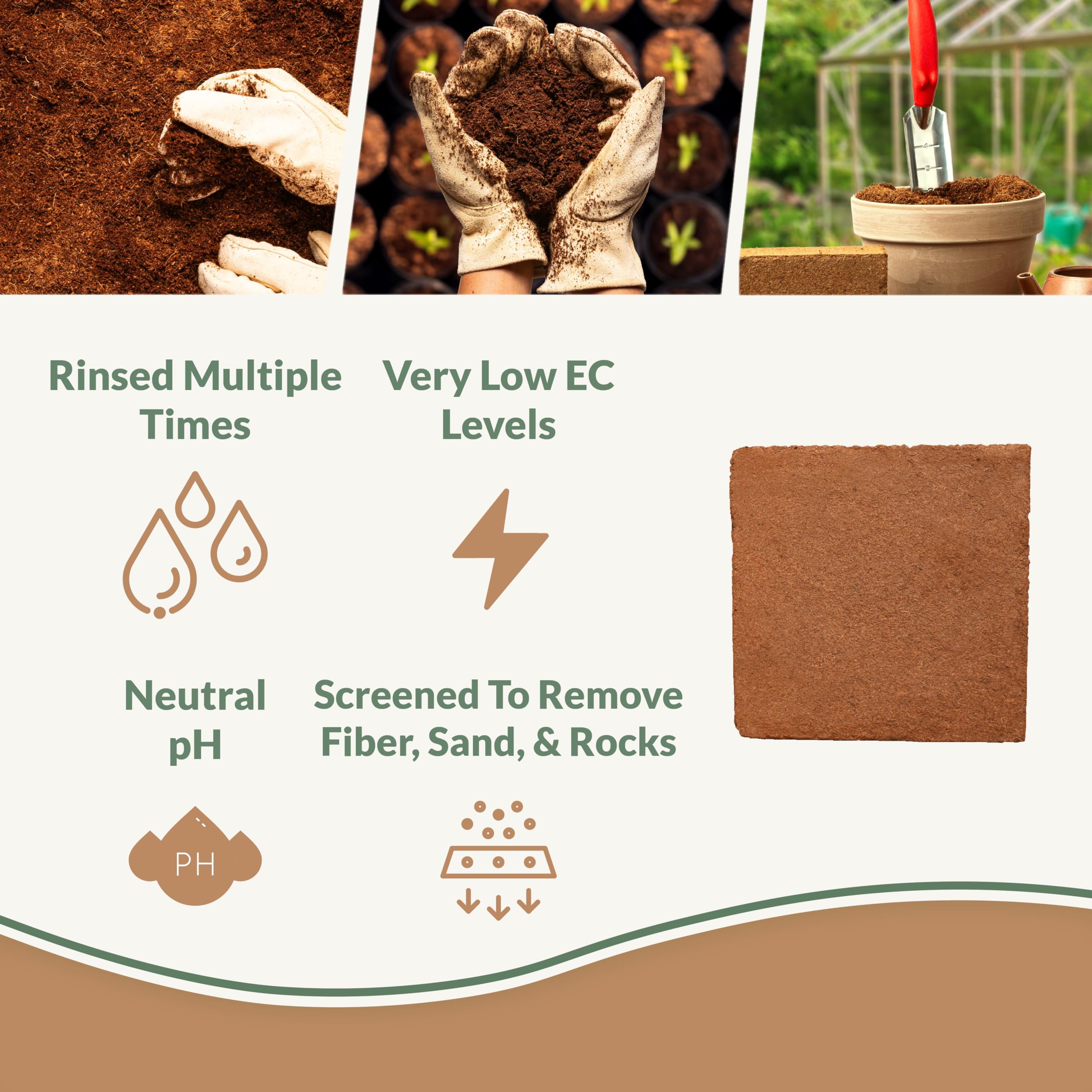 Plantonix Buffered Coco Bliss prewashed coir, ready for clean, pure soil mixes.