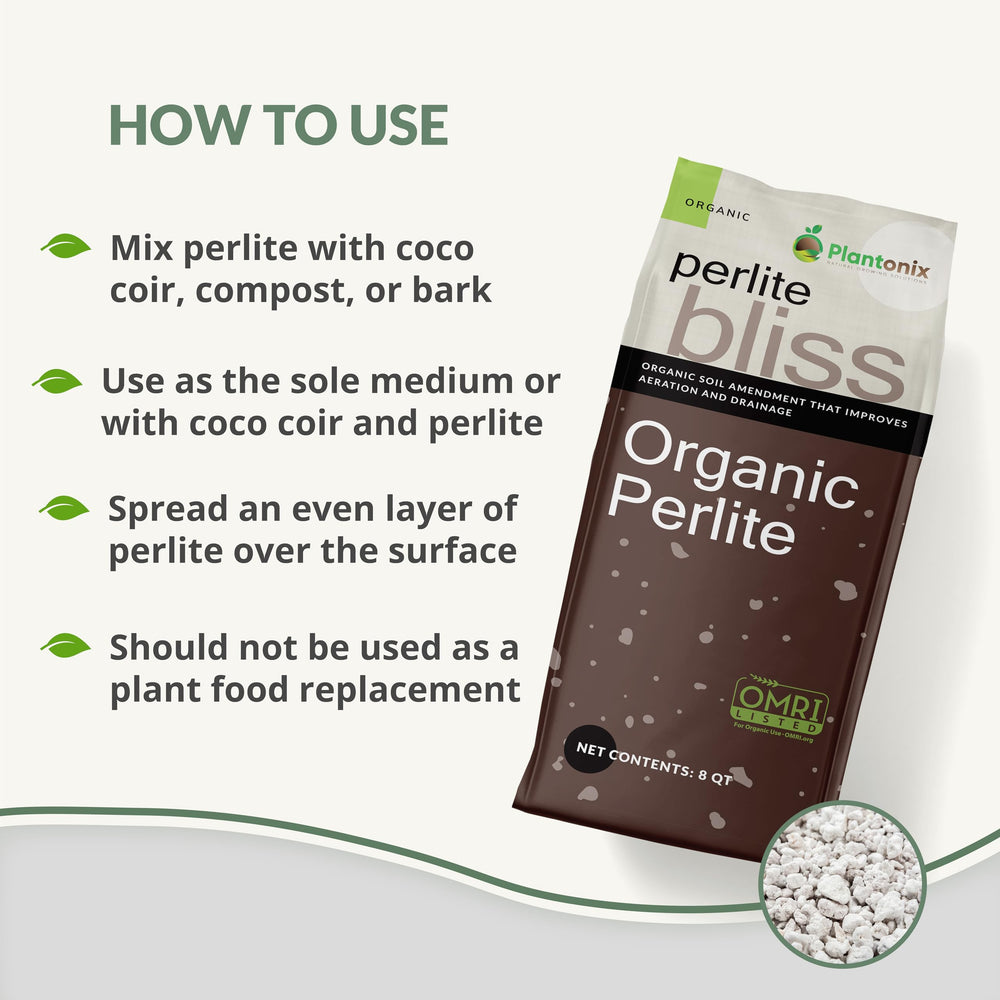 Seed starting tray with Plantonix Perlite Bliss to support even moisture and root growth.