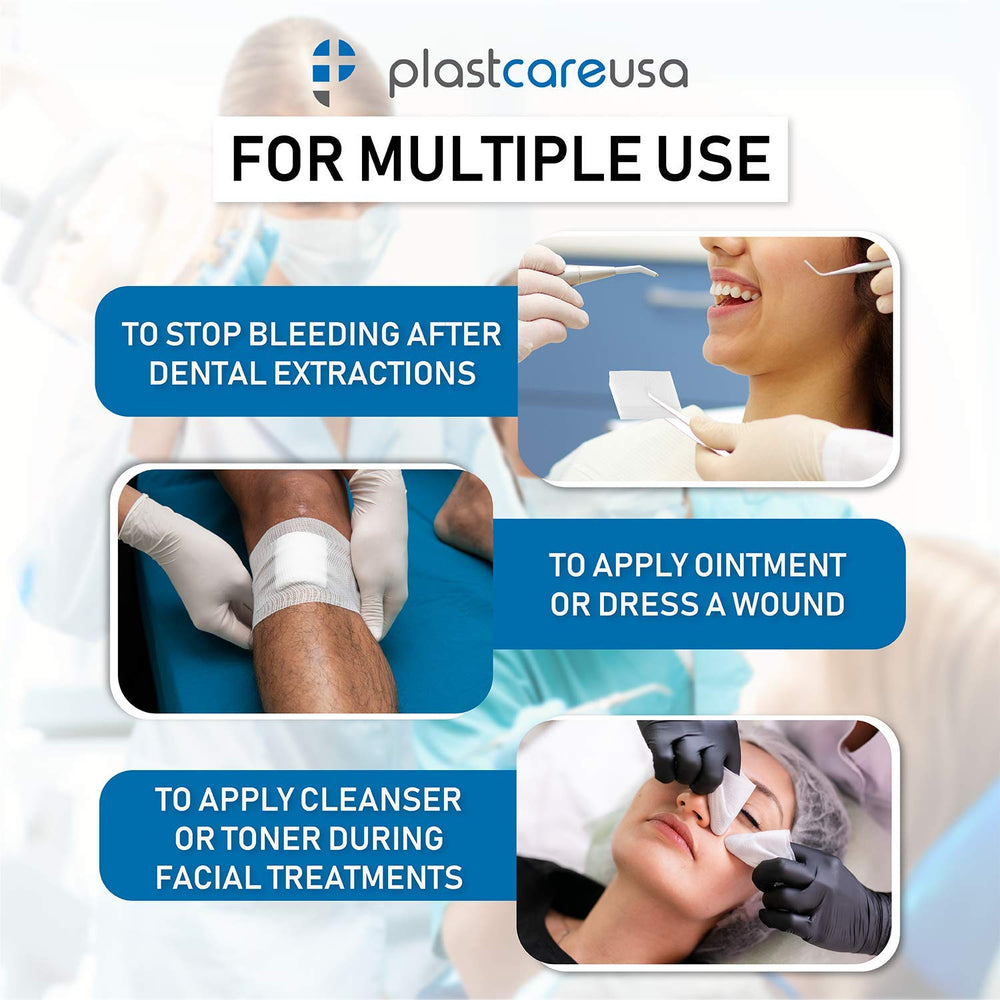 PlastCare USA bulk gauze pack 5x200 for quick clinic restocking.