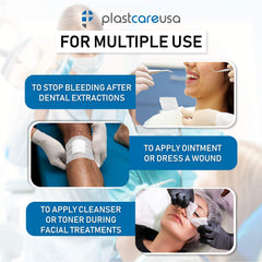 PlastCare USA bulk gauze pack 5x200 for quick clinic restocking.