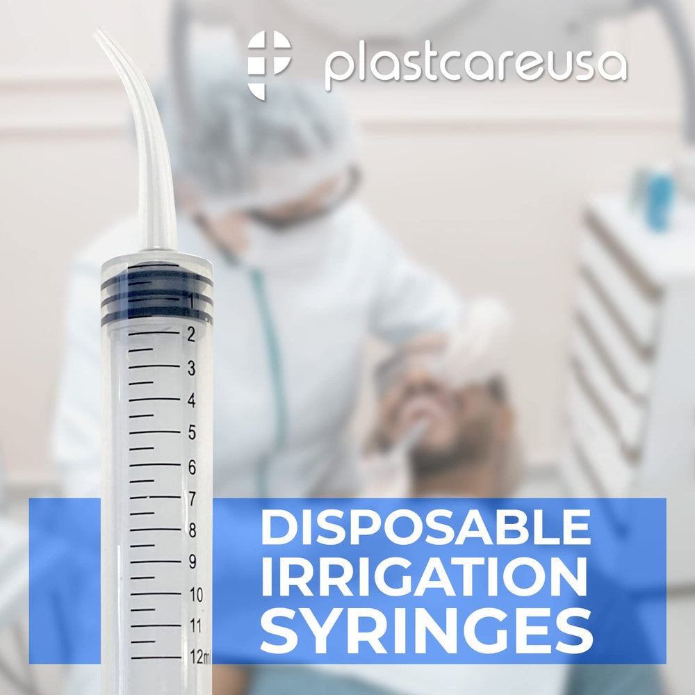 PlastCare USA front curved-tip syringe enables precise irrigation and material delivery.