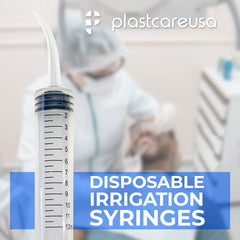 PlastCare USA front curved-tip syringe enables precise irrigation and material delivery.