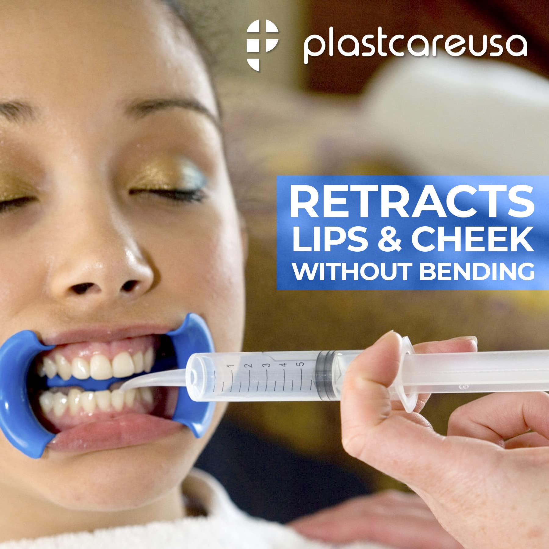 Latex-free PlastCare USA syringe with curved tip for safe allergy-conscious use.