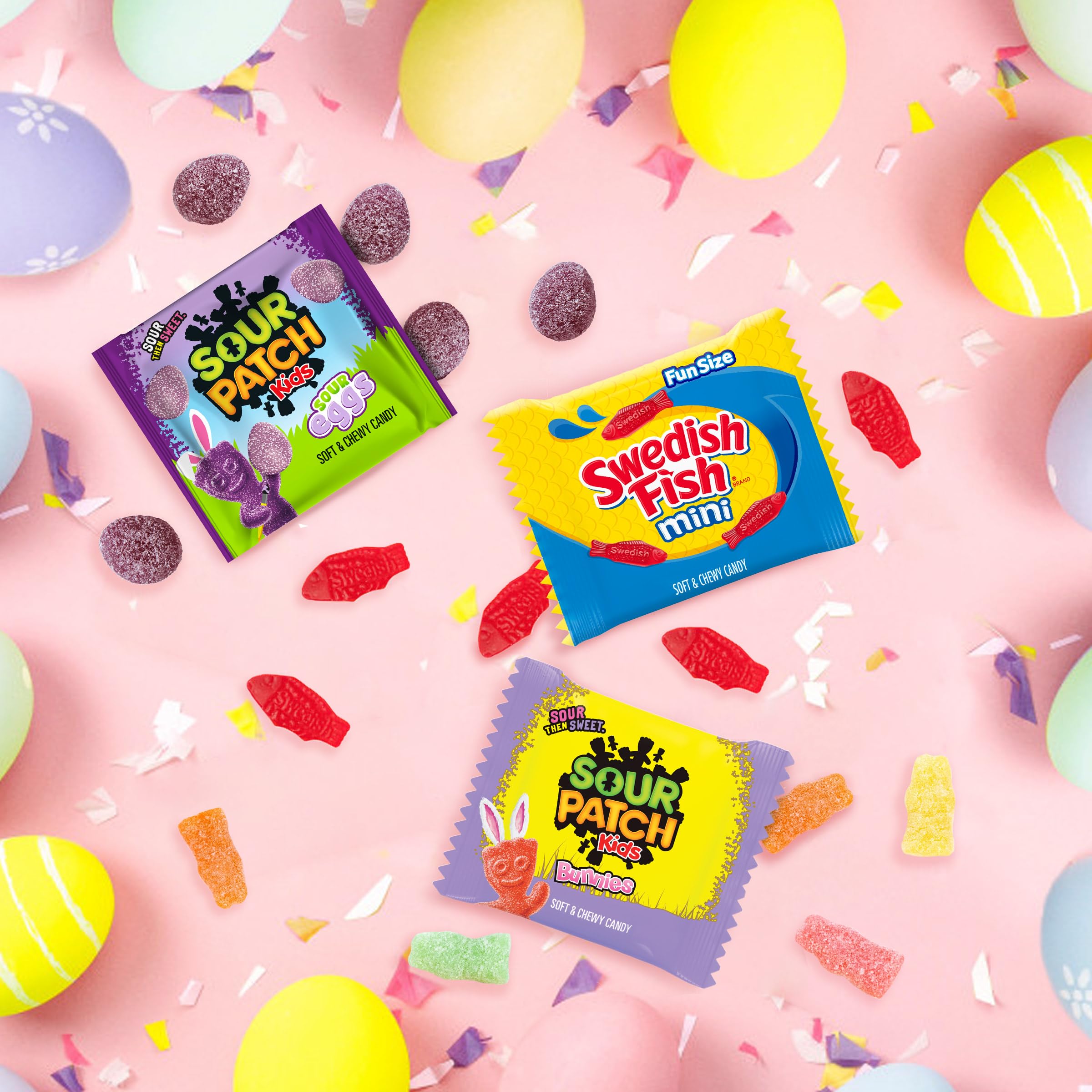 Plastic Easter egg fillers ready for egg hunts and baskets