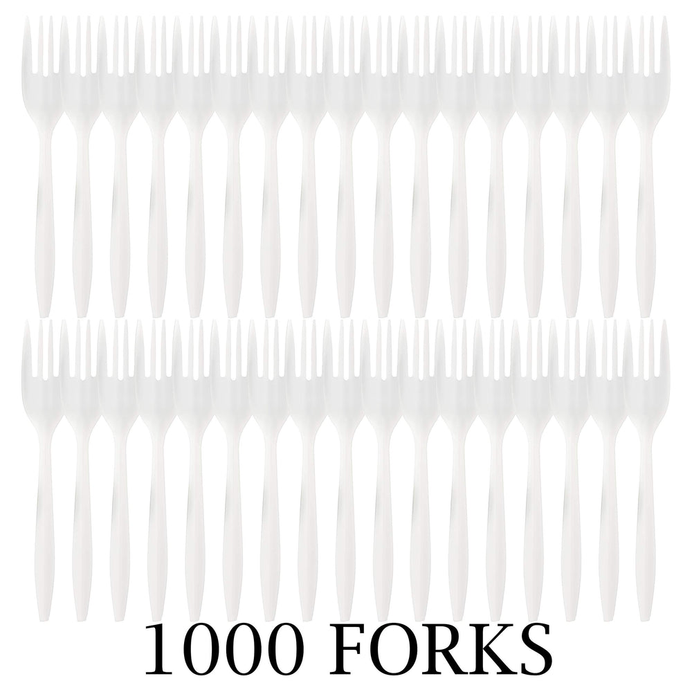 Plasticpro white disposable utensils simplifying cleanup after meals