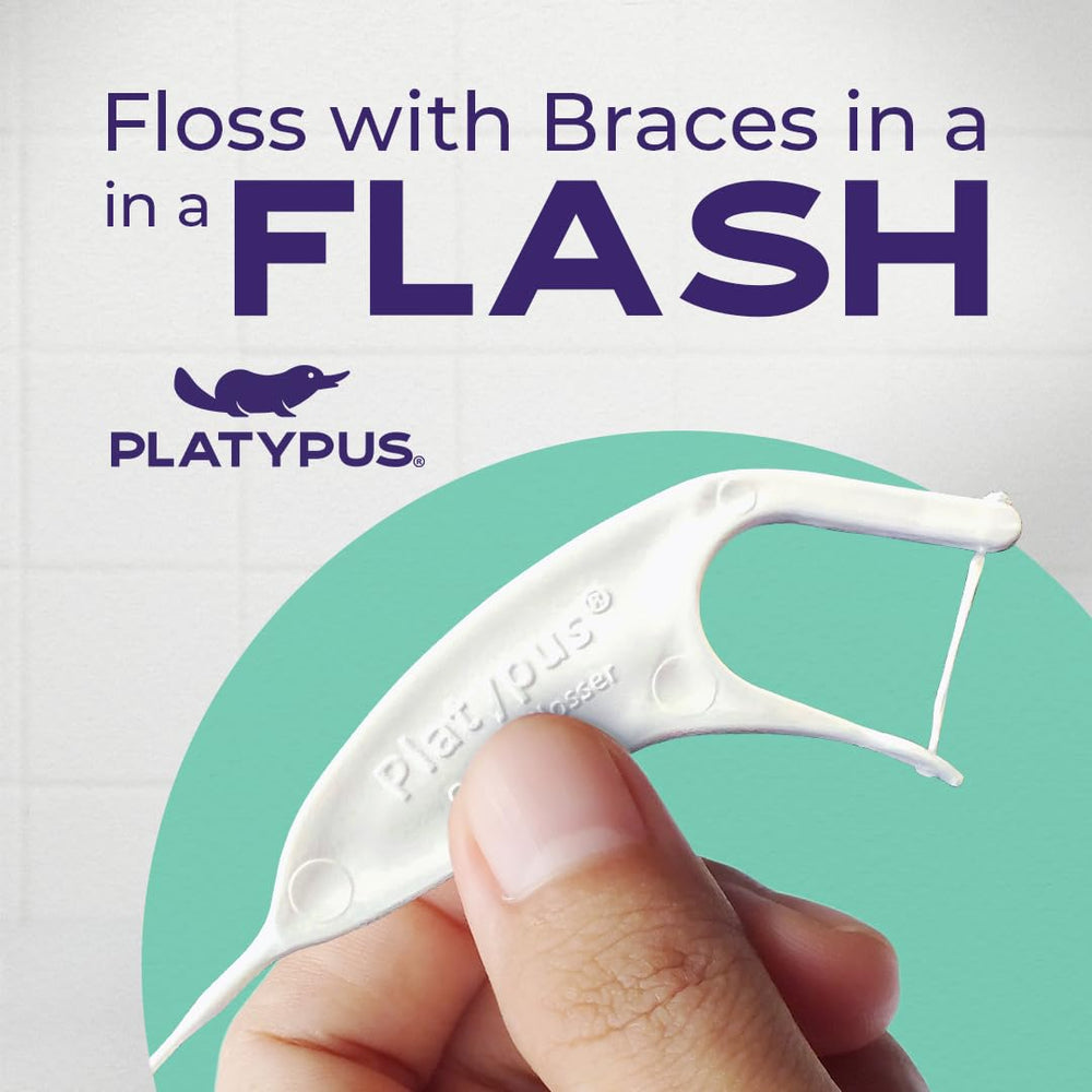 Platypus flossers 40-count pack includes ample supplies for family use.