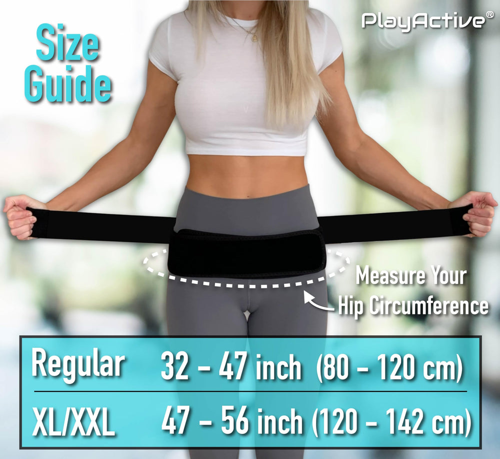 PlayActive Sacroiliac belt anti-slip material maintains position during movement