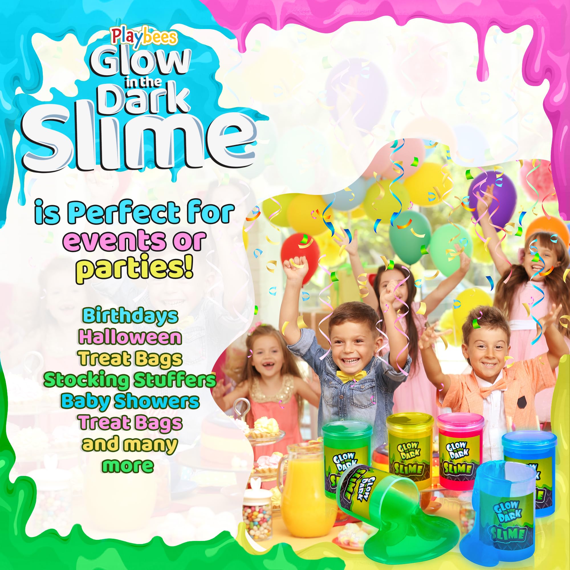 Kids enjoying Playbees slime suitable for ages 5 and up