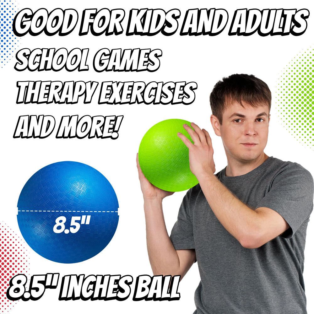 PlayBolt 8.5-inch red playground ball perfect for kickball and four-square play.