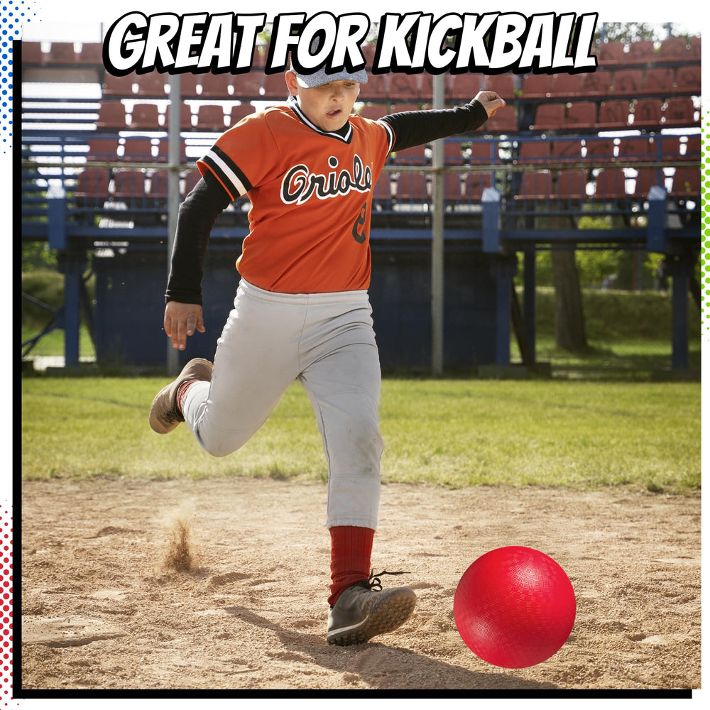 PlayBolt pack of six playground balls provides ready-to-play options for schools and camps.
