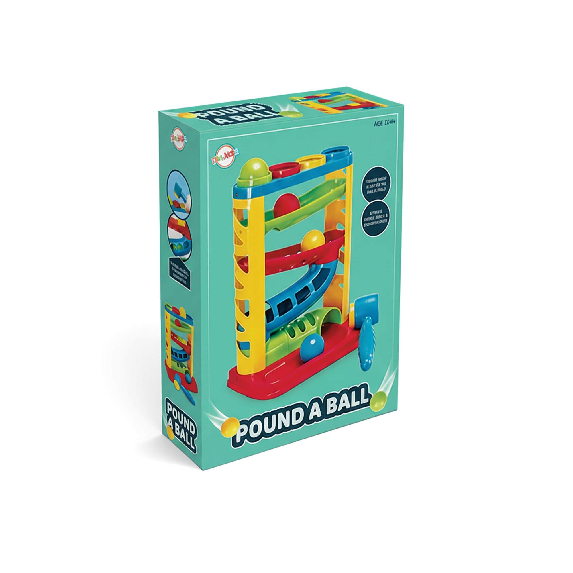 Playkidz Pound-A-Ball Toy kid-friendly grip handle designed for little hands
